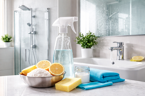 Comment enlever les traces de calcaire dans une salle de bain