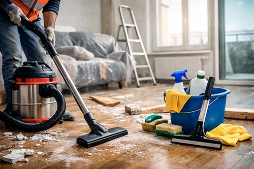 Que faire après des travaux pour éliminer poussières et résidus